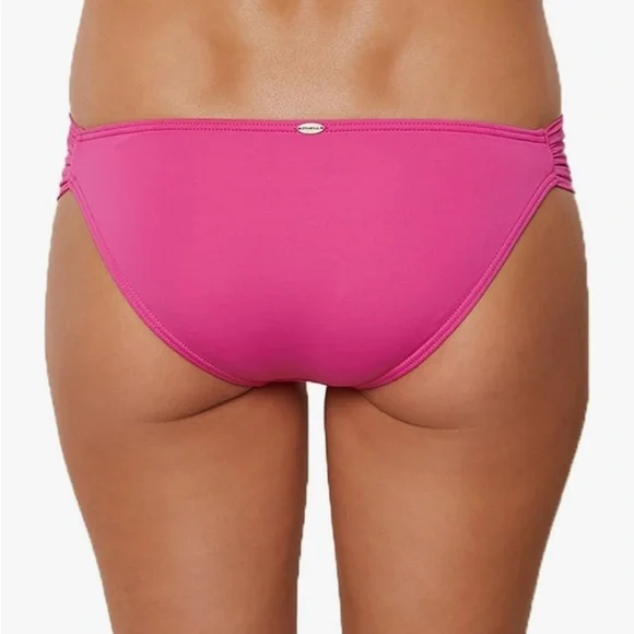 NWT O'Neill Bikini Bottoms size XS Pink Women's Salt Water Solids Tab Side - Picture 2 of 4
